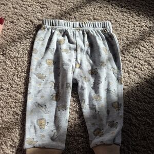 Gray Baby Pants with Animal Print